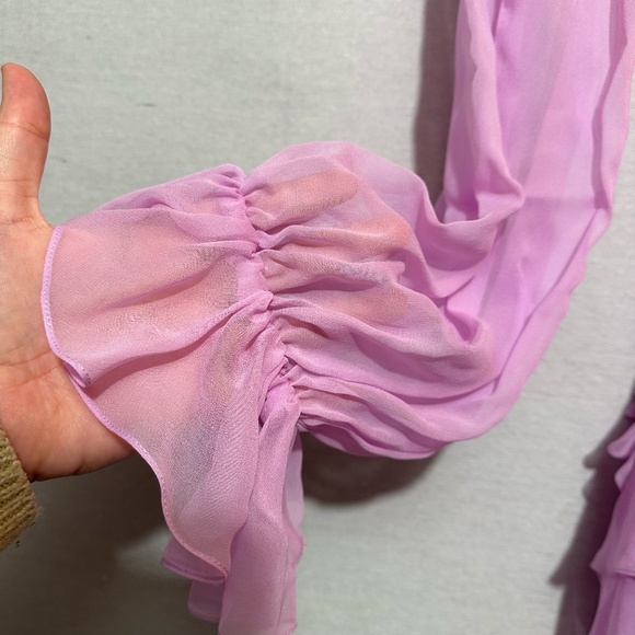 NWOT Angelance Silk Chiffon Mini Dress with gift box - size L - Picture 5 of 8